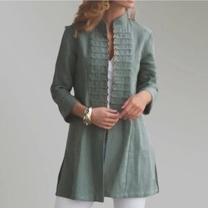 Soft Surroundings Sheffield Seargent Military Jacket Women's Size Large